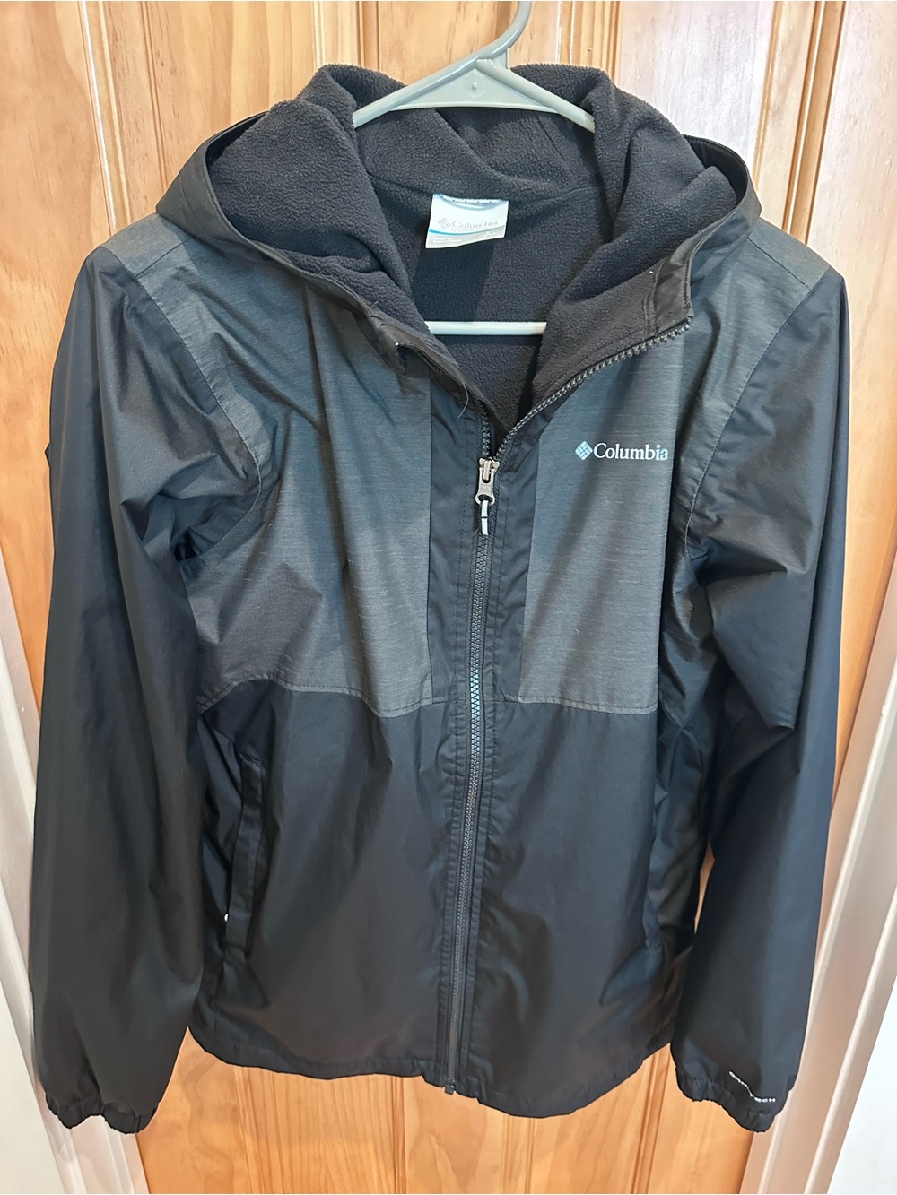Columbia Kids Black Omni Tech Fleece Lined Hooded Jacket